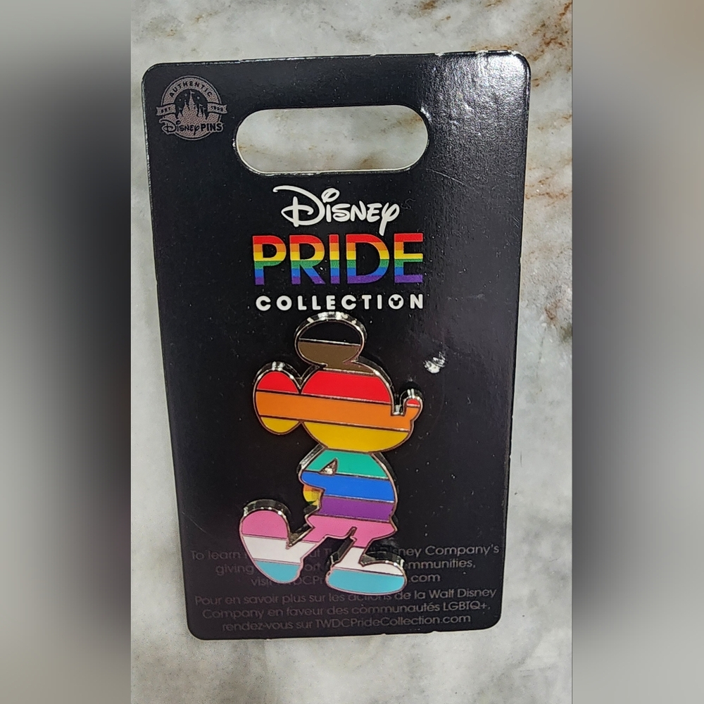 Disney Mickey Mouse Rainbow Pride Pin NWT
